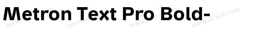 Metron Text Pro Bold字体转换